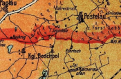 Fragment mapy WMG z 1922 r. - granica w rejonie Postałowa Bożegopola i Trzcianki