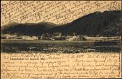Widok na wieś Szmelta od strony ulicy Kamiennej. Pocztówka wydawna w październiku 1902 roku