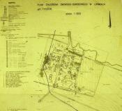 Plan pozostałości założenia dworsko-ogrodowego w Lipnikach - stan z 1985 r.
