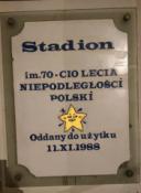 Stadion - tablica