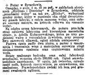 Pożar na Blichu (Kurjer Warszawski, 27.03.1915)